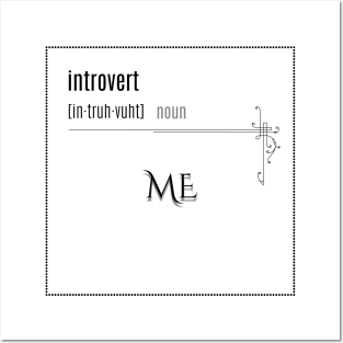 the definition of introversion Posters and Art